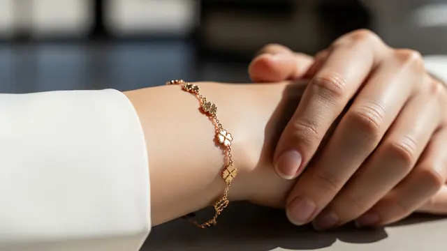 Model Gelang Emas Rantai Kombinasi Bunga Kecil/Gemini AI