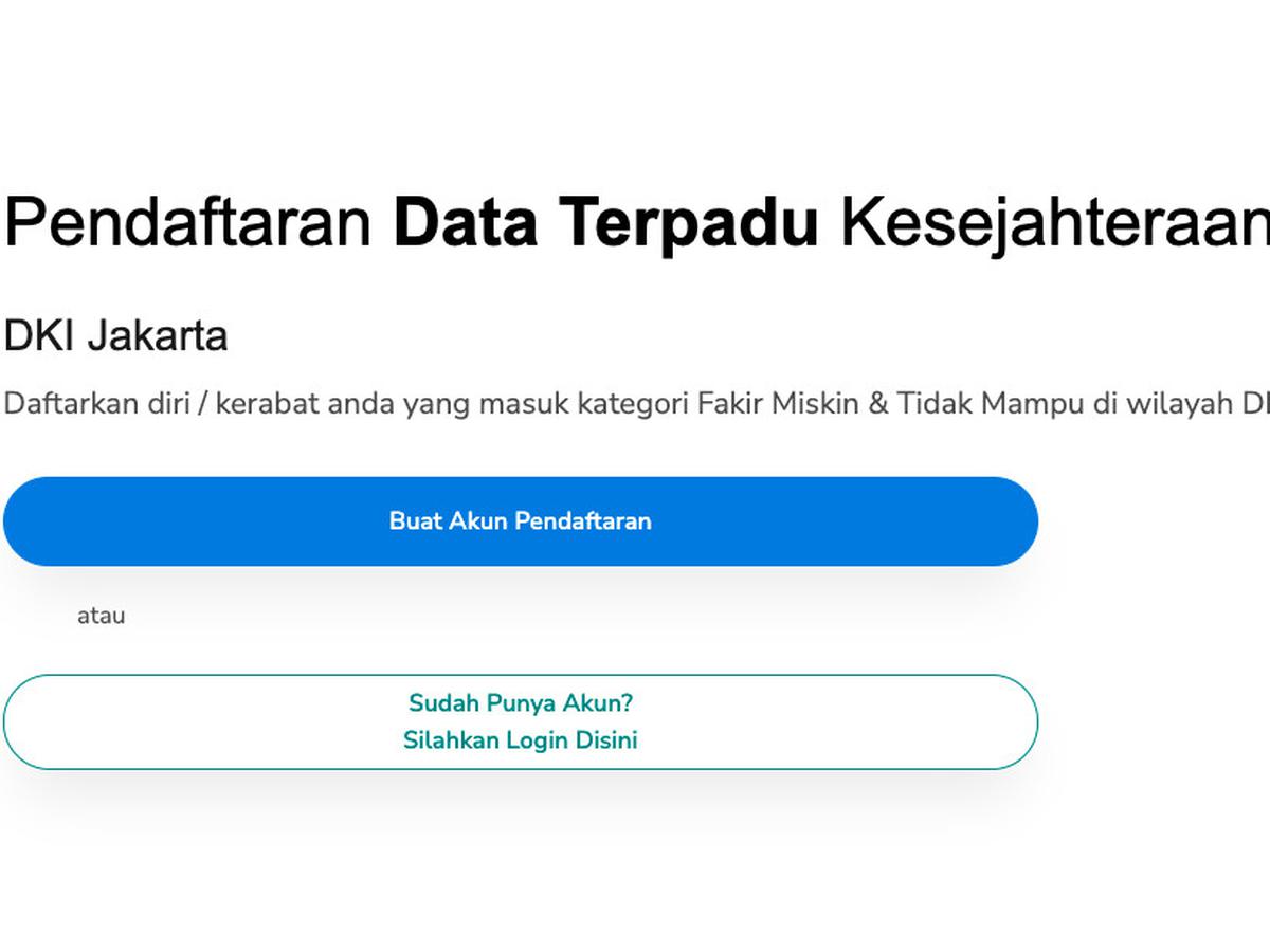 Daftar data terpadu kesejahteraan sosial