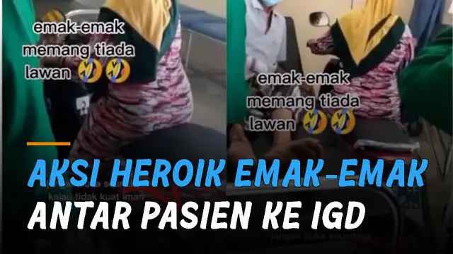 VIDEO: Aksi Heroik Emak-Emak Antar Pasien Pakai Motor Sampai Dalam IGD