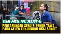 Final padel TOSI Season 4 jadi tontonan seru penuh tawa! Para selebritas tampil kompetitif tapi tetap menghibur, dengan Raffi Ahmad dan Thariq Halilintar keluar sebagai pemenang laga pamungkas.