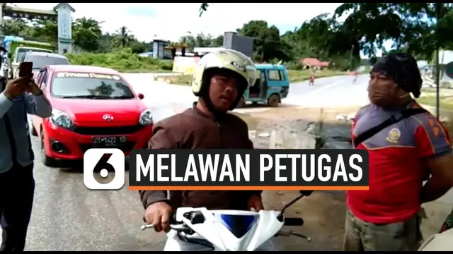 VIDEO: Viral, Tolak Pakai Masker, Anggota Polisi Lawan Petugas Pengamanan Covid-19