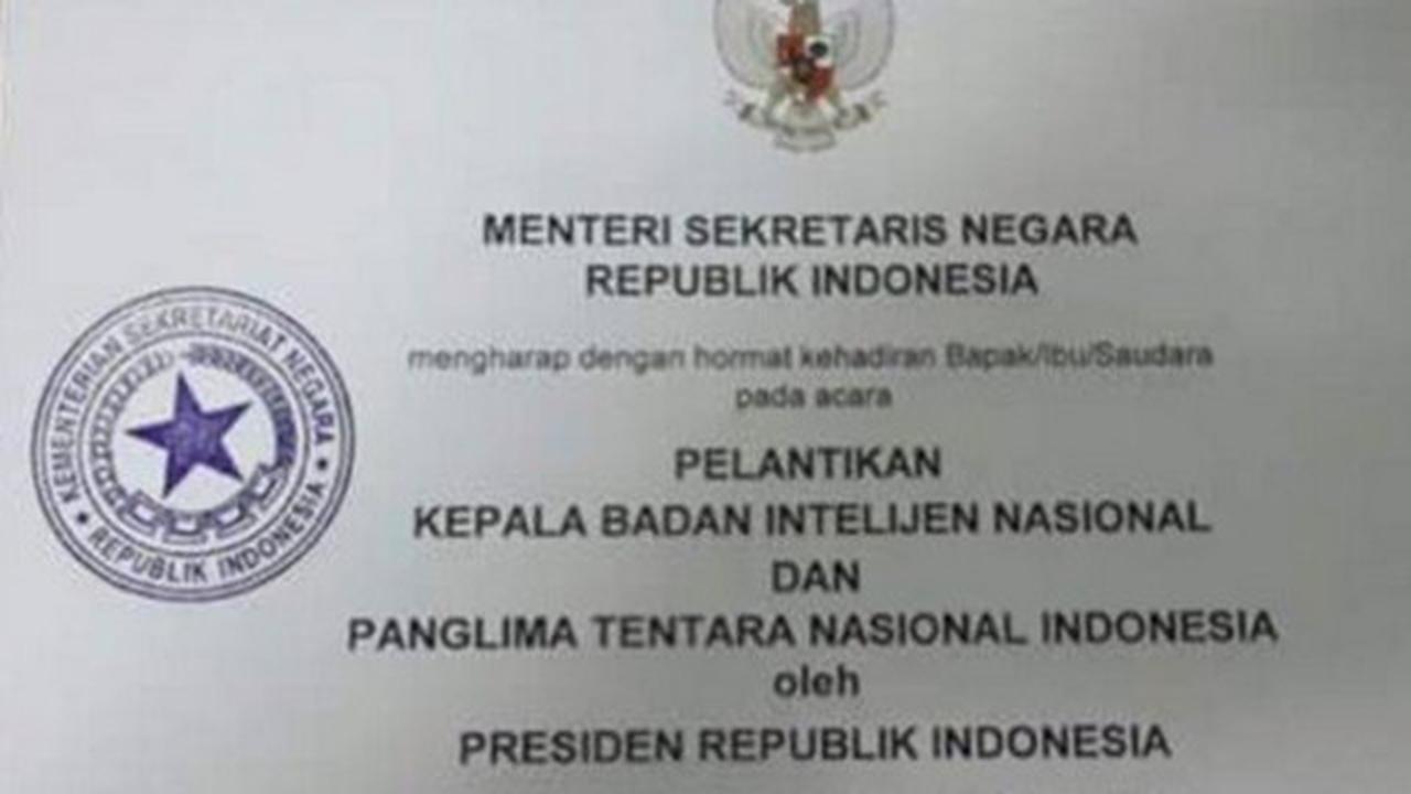 Beredar surat Istana salah tulis 'Badan Intelijen Nasional