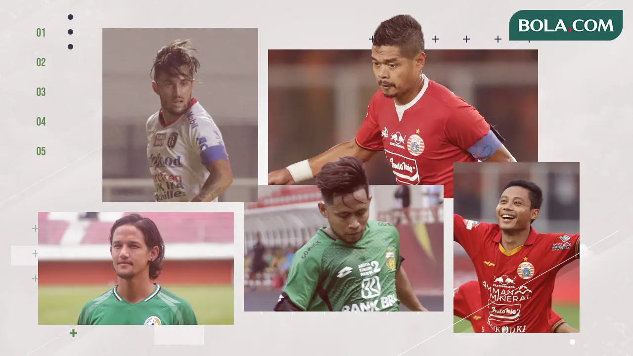 Irfan Bachdim, Stefano Lilipaly, Bambang Pamungkas, Evan Dimas dan Andik Vermansah