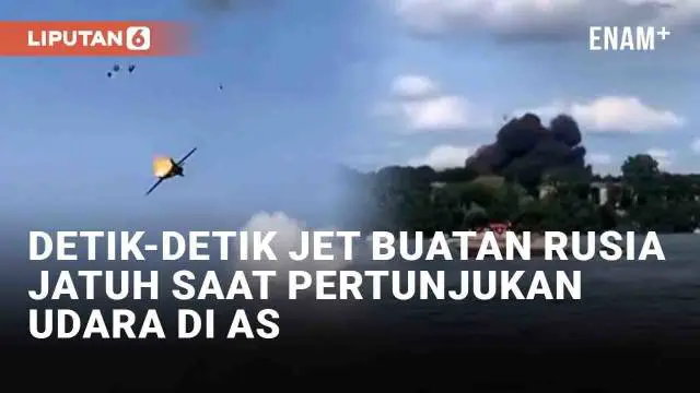 VIDEO: Detik-Detik Jet Buatan Rusia Jatuh Saat Pertunjukan Udara di AS