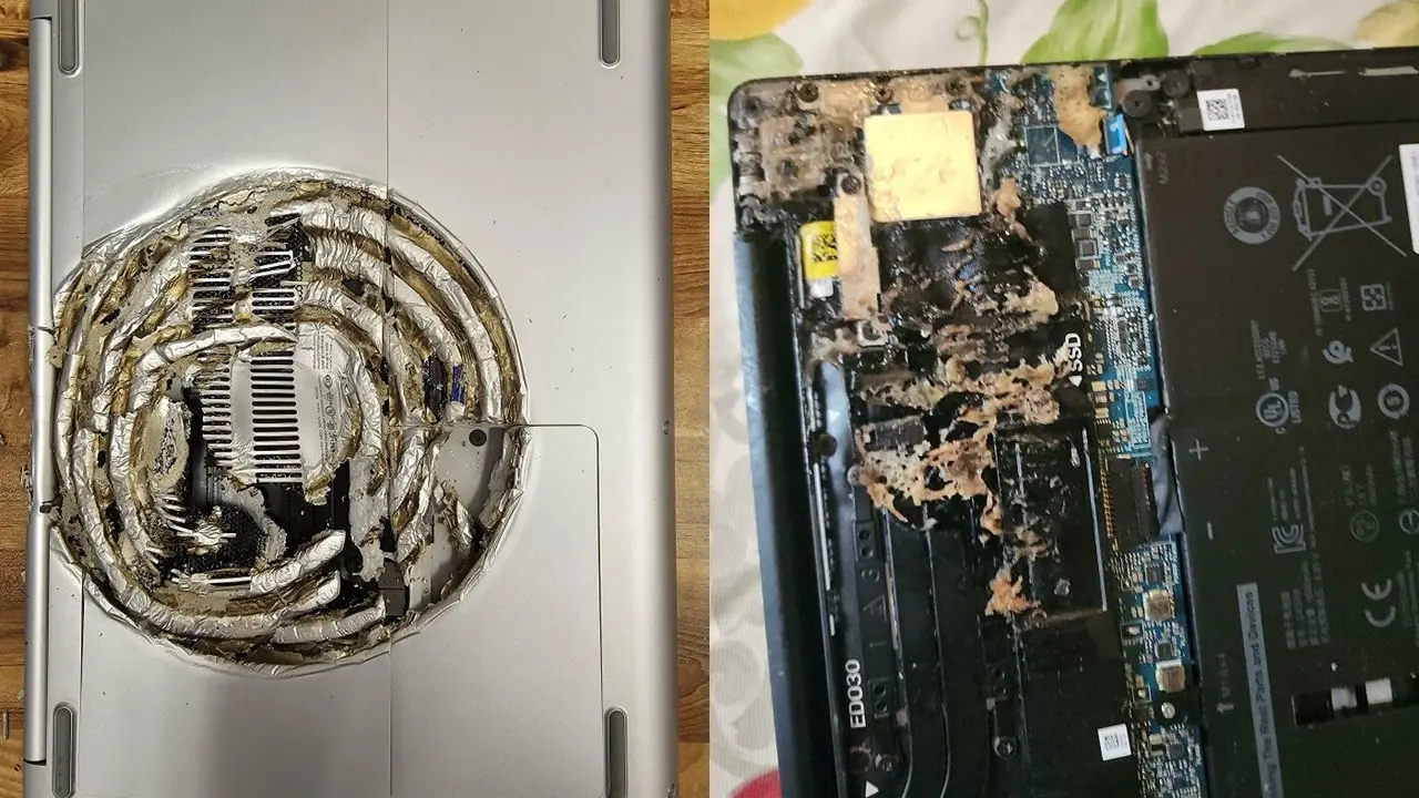 Laptop Rusak Parah Akibat Lalai