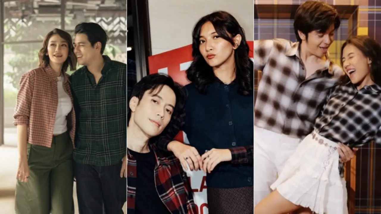 Luna Maya, Maxime Bouttier, Sheila Dara & Vidi Aldiano, Hingga Shenina Cinnamon dan Angga Yunanda pakai flanel. Dok. Instagram