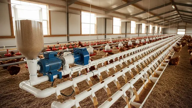desain tempat pakan ayam otomatis dari pipa