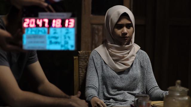 Tissa Biani di lokasi syuting KKN di Desa Penari. (Foto: Dok. Awi Suryadi)