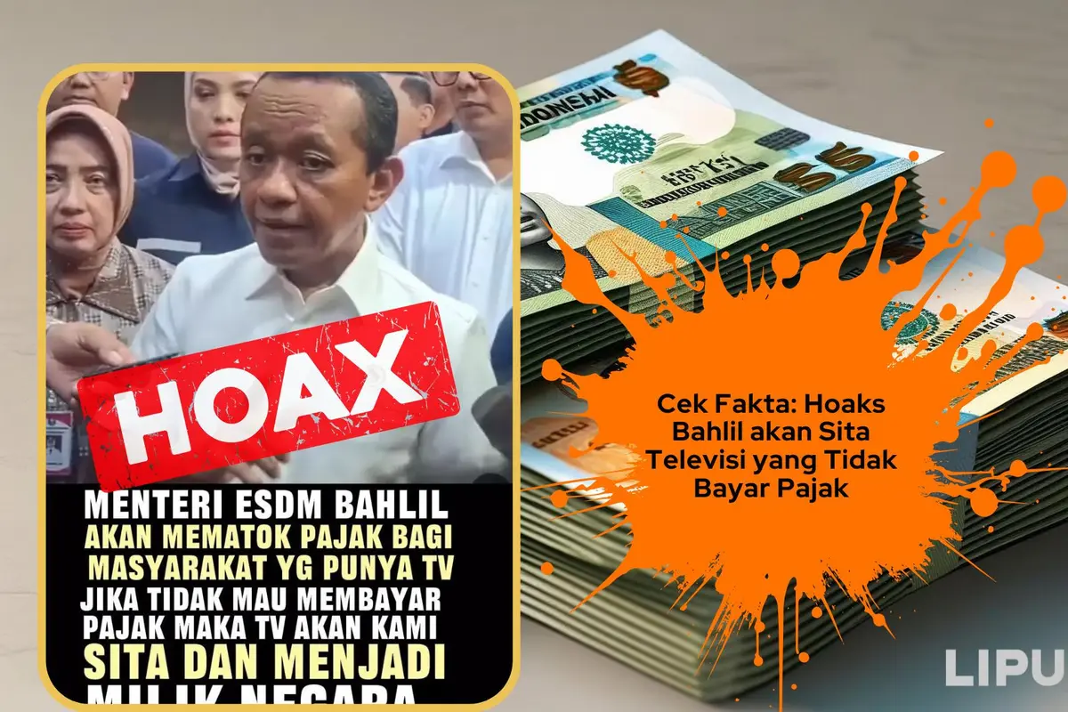Cek fakta Bahlil akan sita televisi yang tidak bayar pajak