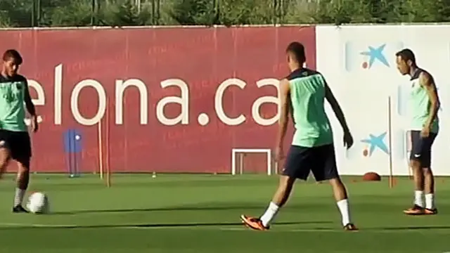Latihan Perdana Neymar Bersama Barca