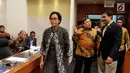 Menteri Keuangan Sri Mulyani saat tiba untuk mengikuti rapat kerja di Kompleks Parlemen, Senayan, Jakarta (5/9). Rapat itu membahas RUU tentang APBN tahun 2018. (Liputan6.com/Johan Tallo)