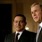 Presiden Mesir Hosni Mubarak dan Presiden AS George W Bush (Wikipedia/White House)