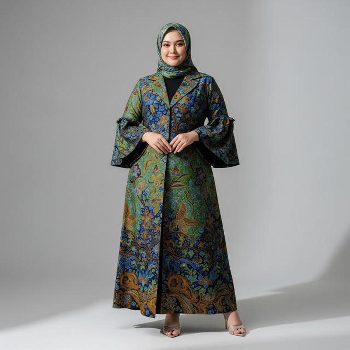 7 Model Gamis Batik Blazer Syari Size Besar, Pilihan Modis untuk Tampil Anggun di 2025