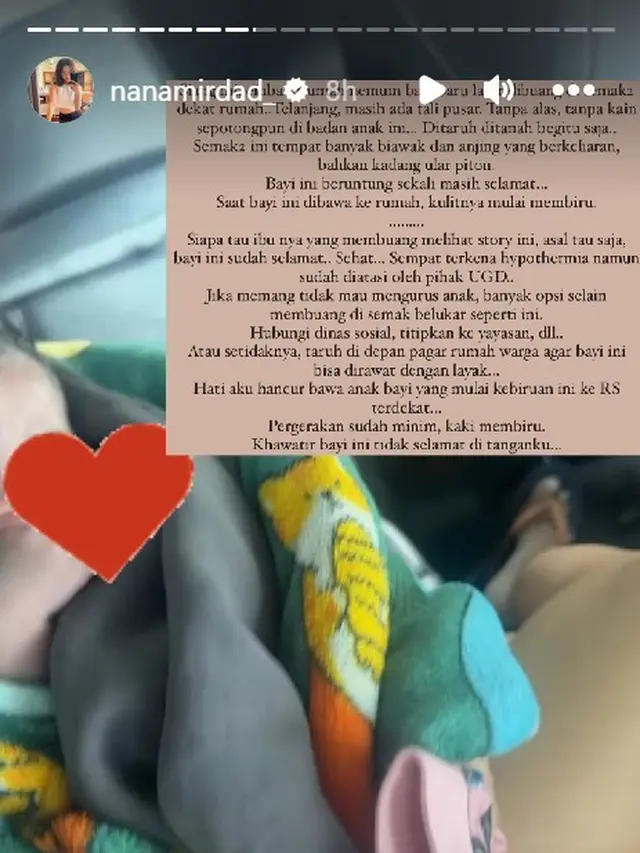 Bayi Terlantar yang Ditemukan Nana Mirdad