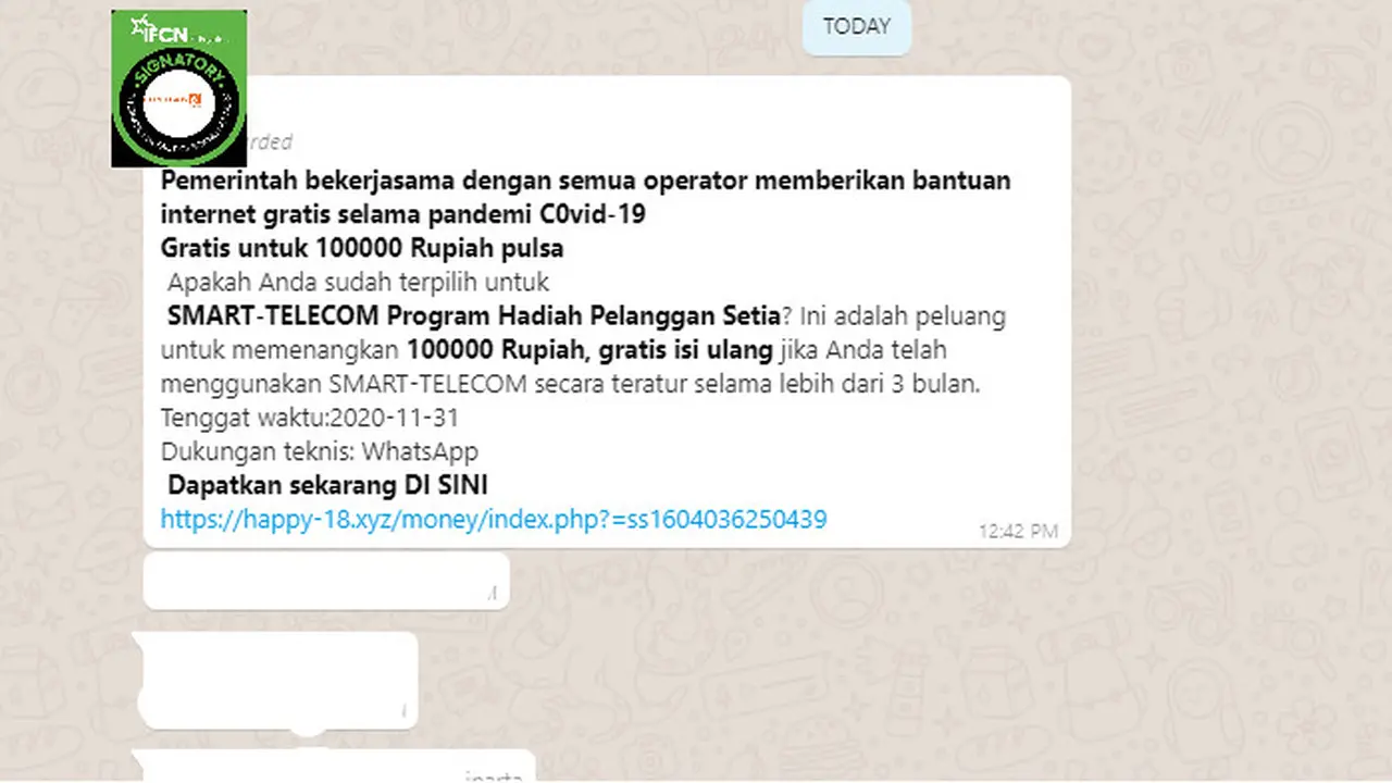 Informasi salah seputar bantuan pemerintah