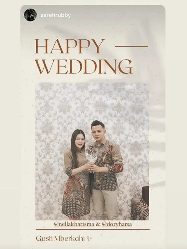 Nella Kharisma lamaran dengan Dory Harsa. (Instagram @nellakharisma)
