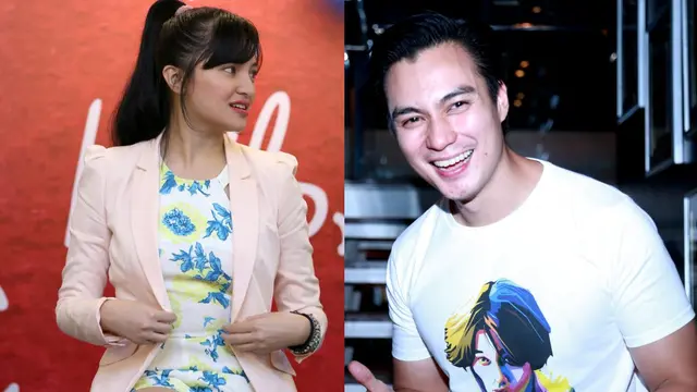 [Bintang] Marshanda dan Baim Wong.