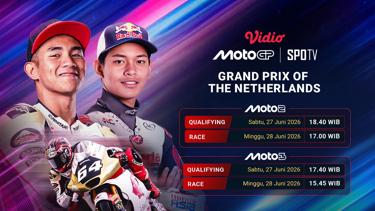 Perburuan Tahta Sirkuit TT Assen - Moto3 & Moto2 Grand Prix of Netherlands di Vidio