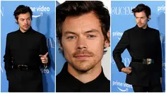 Foto kolase saat Harry Styles menghadiri pemutaran perdana film My Policeman di Regency Bruin Theatre, Los Angeles, Amerika Serikat, 1 November 2022. (AP Photo/Chris Pizzello)