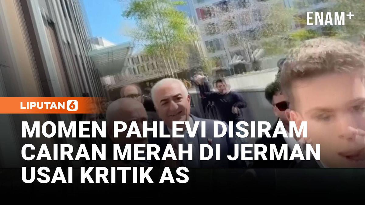 Momen Reza Pahlavi Disiram Cairan Merah di Berlin Usai Kritik AS
