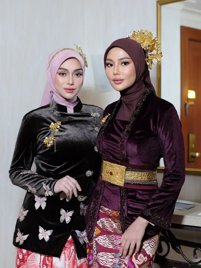 Adu Gaya Celine Evangelista dan Dara Arafah Hadiri HUT RI di Istana Merdeka, Sama-sama Pakai Kebaya Beludru Hijab