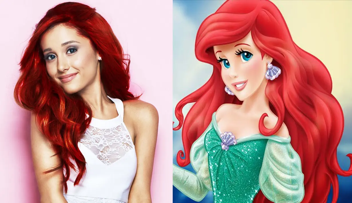 Ariana Grande pernah mengecat rambutnya menjadi merah. Bikin ingat dengan Princess Ariel dari The Little Mermaid, ya! (YouTube)