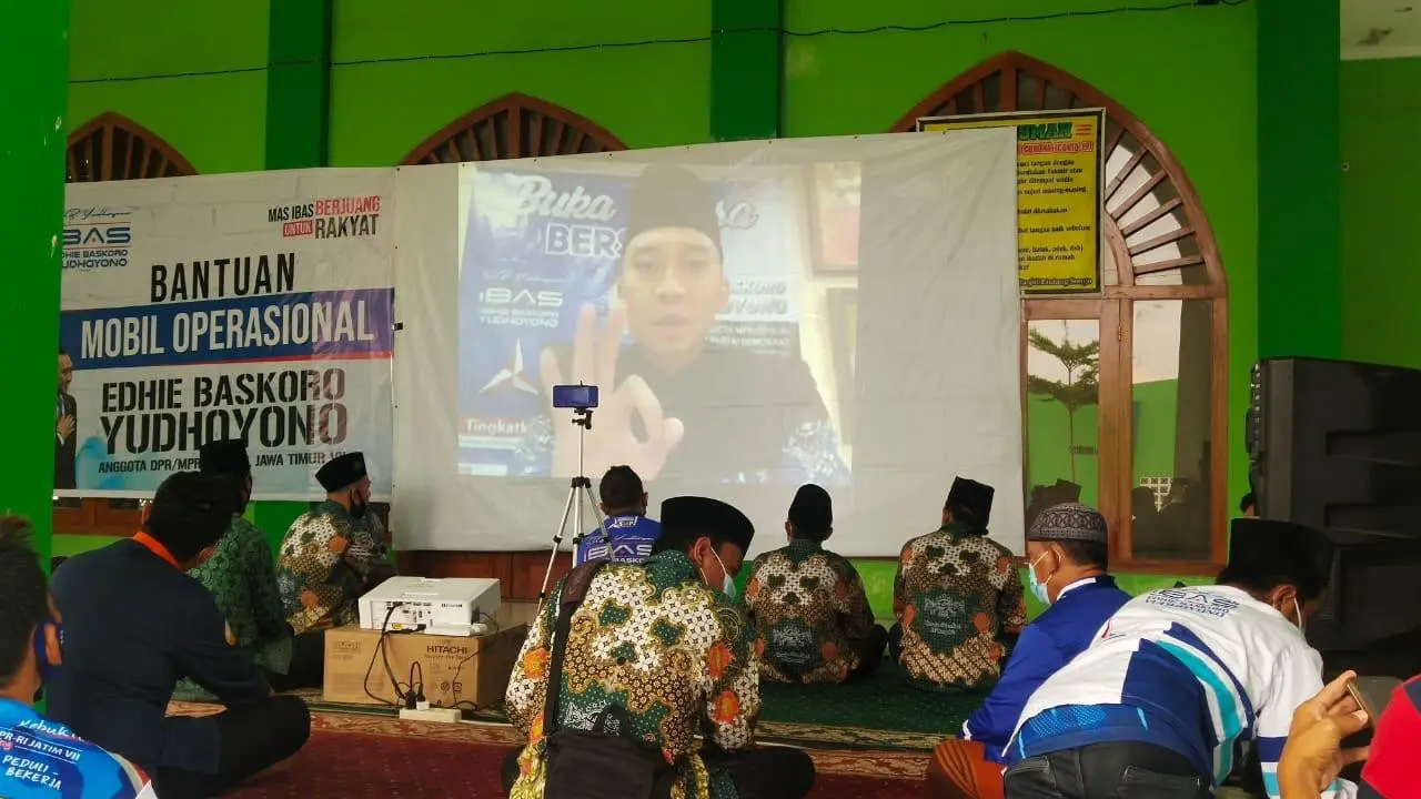 Ibas menggelar buka puasa bersama secara online di Pacitan dan Ngawi. (Istimewa)
