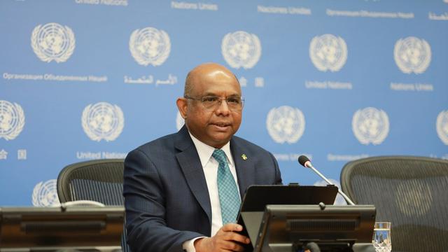 Presiden sesi ke-76 Majelis Umum Perserikatan Bangsa-Bangsa (PBB) Abdulla Shahid