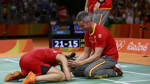 Carolina Marin berhasil merebut medali emas Olimpiade Rio 2016
