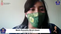 Made Rossalita Mirah Utami dalam siaran dialog dari Graha BNPB, Jakarta (Tangkapan Layar Youtube BNPB Indonesia)