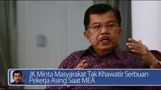 Daily TopNews hari ini akan menyajikan berita seputar JK minta masyarakat tak khawatir serbuan pekerja asing saat MEA dan waspada, main game terlalu lama berisiko alami bekukan darah. Saksikan video selengkapnya di sini
