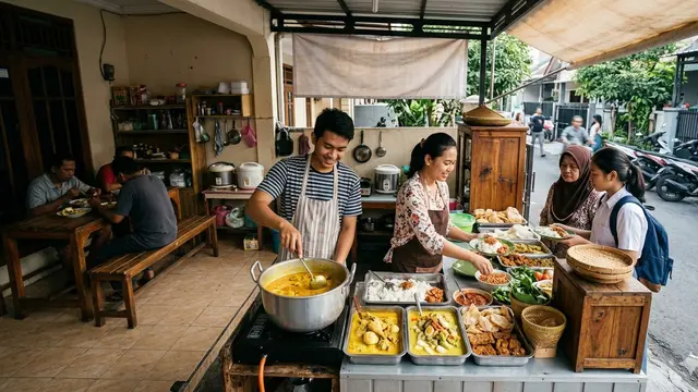 Ide Warung Rumahan untuk Pasangan Baru (Foto: Gemini AI)