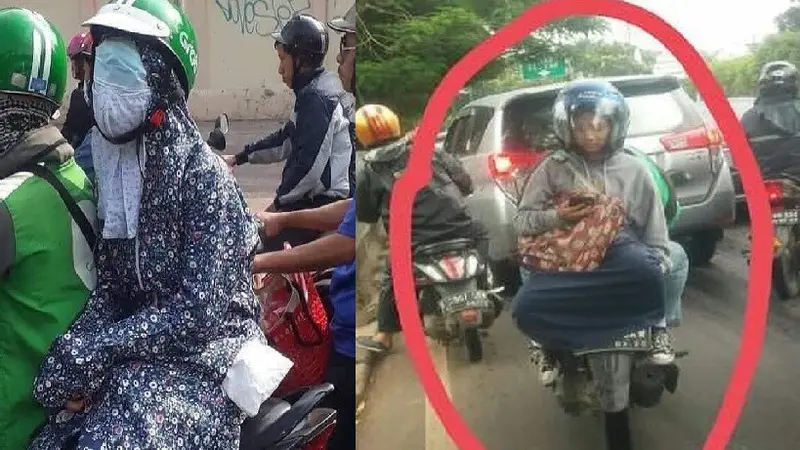 momen nyeleneh orang naik ojol