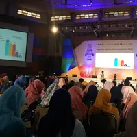 Acara Emtek Goes to Campus 2017 di Universitas Negeri Malang, Jawa Timur, dipadati ribuan mahasiswa. (Teddy Kurniawan/Bintang.com)