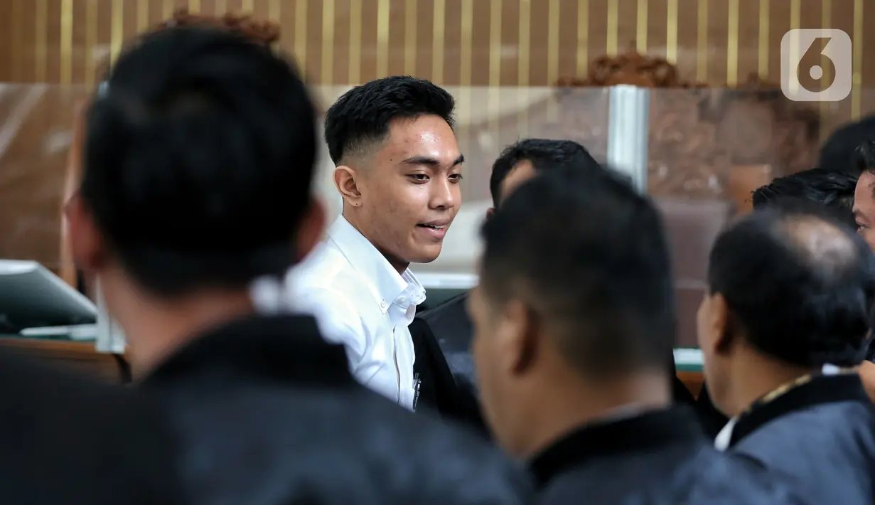 <p>Majelis hakim menjatuhkan vonis hukuman 12 tahun penjara terhadap Mario Dandy. (Liputan6.com/Johan Tallo)</p>