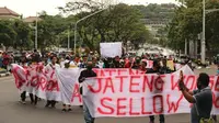 Forum Guyub Rukun Jawa Tengah, menggelar aksi damai di Kota Semarang, Rabu (21/10/2020).