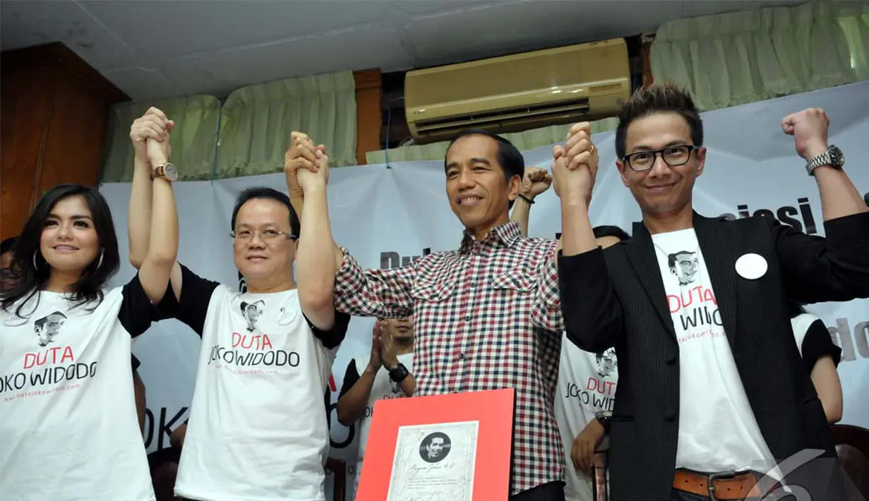 Joko Widodo berkunjung ke kantor Nagaswara, Jalan Johar, Gondangdia, Jakarta, Jumat (30/5/2014) (Liputan6.com/Panji Diksana)