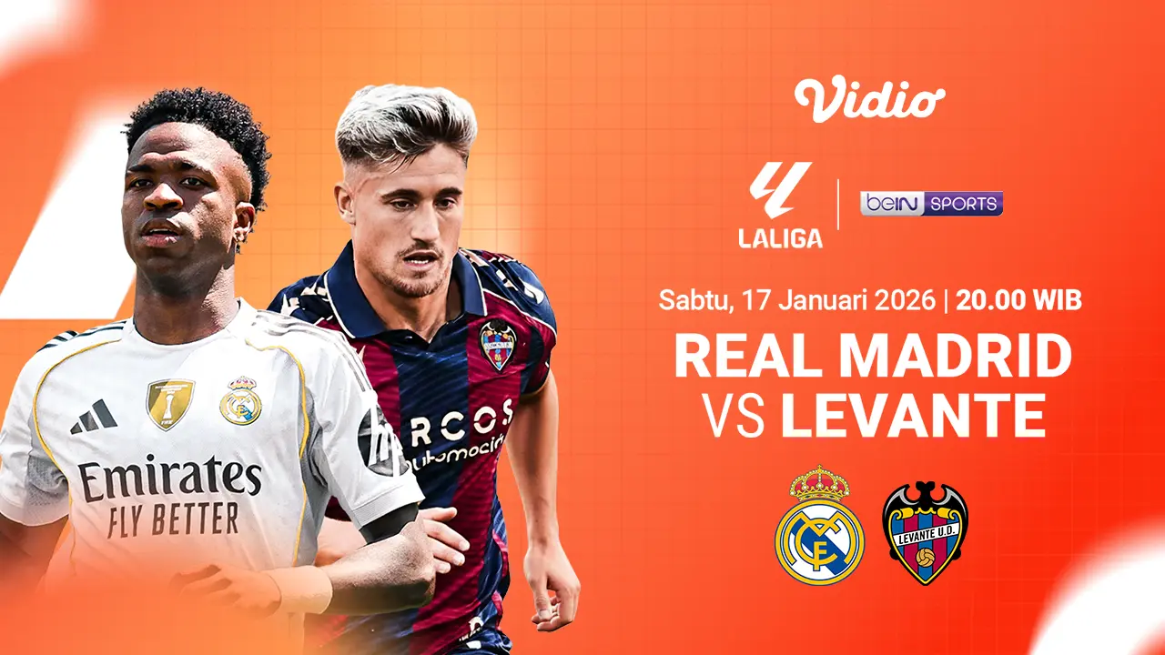 Saksikan Real Madrid vs Levante eksklusif di Vidio. (dok. vidio.com)