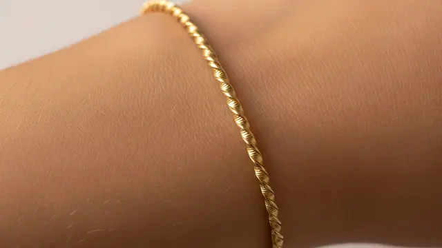 Gelang Rantai Twist Tipis