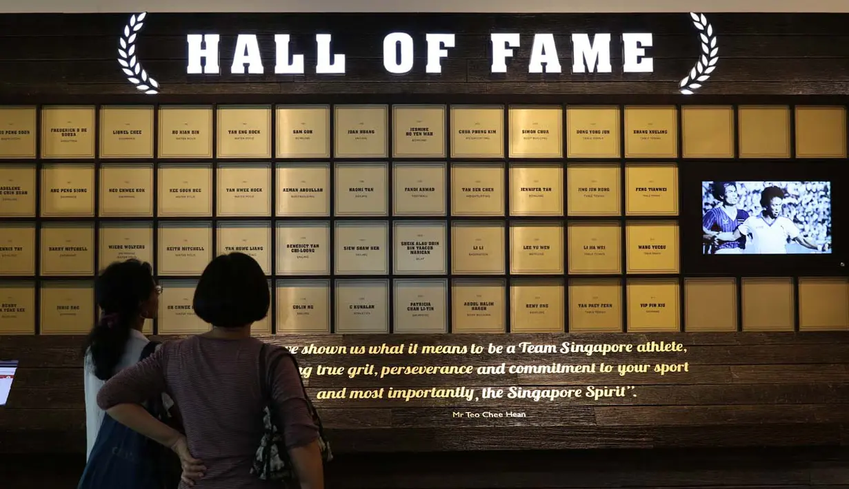 Hall of Fame Museum Olah Raga Singapura. (Bola.com/Arief Bagus)