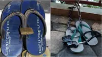5 Potret Cara Orang Amankan Sandal Jepit Ini Bikin Geleng Kepala