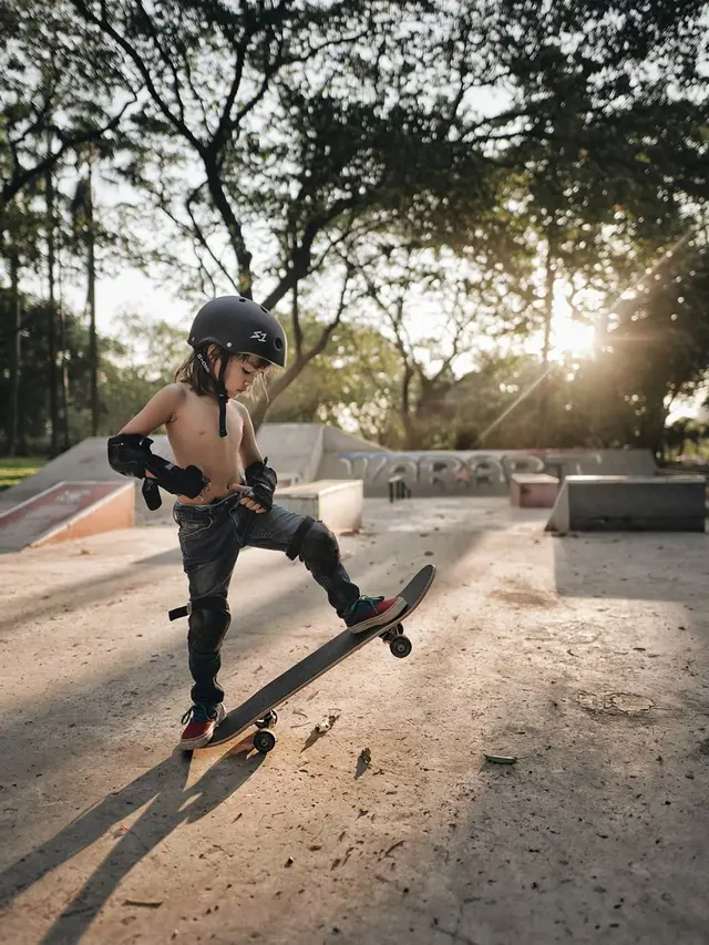 Masih Berusia 4 Tahun, Ini 6 Potret Bjorka Anak Ringgo Agus Rahman Main Skateboard