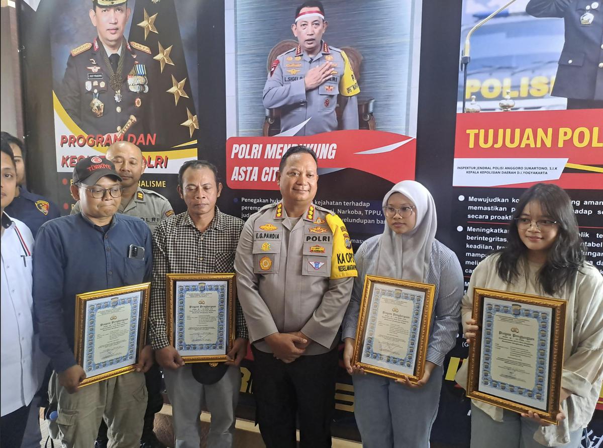 Lawan Penjambret Mahasiswi Dapat Penghargaan, Kapolresta Yogyakarta: Kebanggaan Luar Biasa, Sosialisasi Kami Berhasil