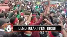 Ratusan mahasiswa berunjuk rasa di depan Kantor Wali Kota menolak pemberlakuan PPKM yang dinilai merugikan rakyat kecil. Aksi yang berawal tertib menjadi ricuh lantaran tak dapat menemui pejabat Pemkot Ambon.