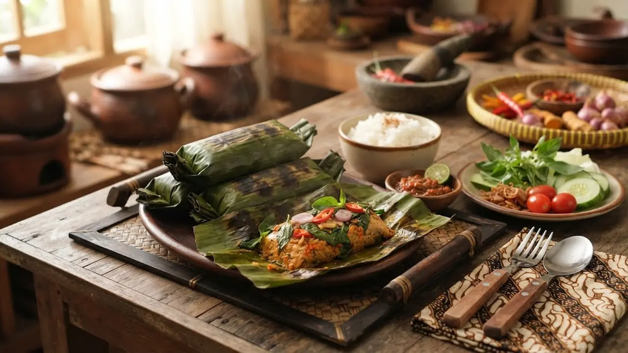 Resep Pepes Oncom Kemangi Pedas yang Harum/AI Generated