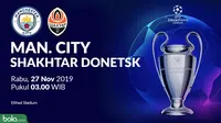 Link Live Streaming Liga Champions: Manchester City Vs Shakhtar Donetsk