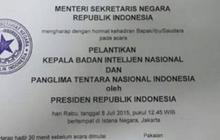 Minta maaf, Istana akui salah tulis 'Badan Intelijen Nasional