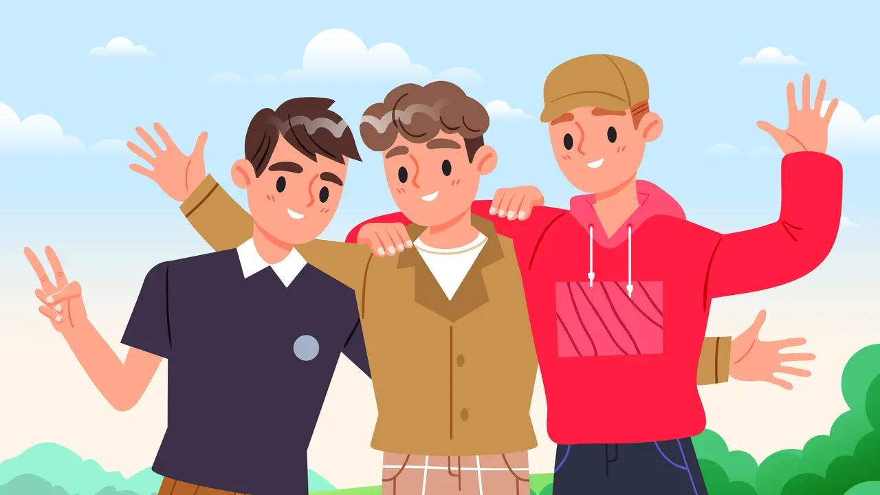 Ilustrasi perpisahan dengan teman sekolah