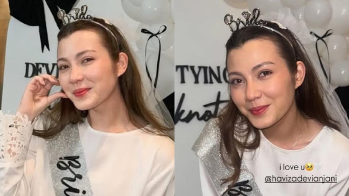 6 Pesona Haviza Devi Anjani Tampil dengan Wajah Natural Perlihatkan Aura Pengantin saat Diberi Kejutan Bridal Shower Bertema Coquettecore