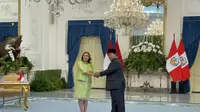 Prabowo Sambut Kunjungan Kenegaraan Presiden Peru Dina Boluarte di Istana Merdeka